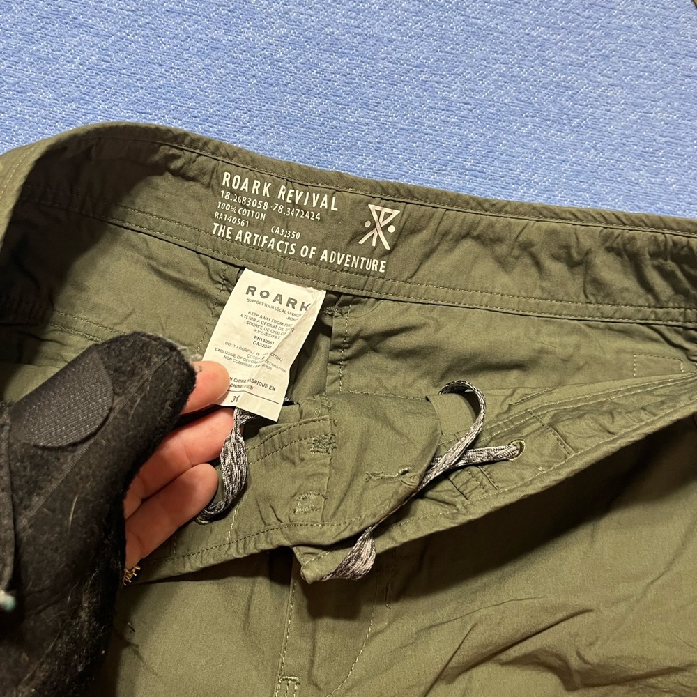 Roark Revival Men’s Shorts 31 Cargo button Pocket Stretch Chino - Picture 2 of 5